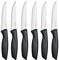 LAZAHOME Steak Knives Set of 6,Ultra-Sharp Stainless Steel Serrated Kitchen Knife Set,Multipurpose Dinner Knives with Comfort Grip,Non-Slip,Rust Resistant,Dishwasher Safe
