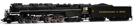 Rivarossi HR2950 Cheseapeake und Ohio, Gelenkdampflokomotive 2-6-6-6 „Allegheny“, #1601, Dampflokomotive, Black