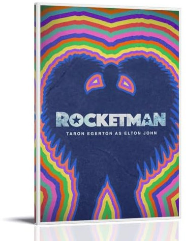 UARJIRUHR Rocketman-Poster, Raumdekoration, Leinwand, künstlerisches Poster, Wandkunst, Schlafzimmer-Dekor, Poster für Zimmer, ästhetisch, 20 x 30 cm, Rahmenstil