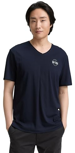 Tom Tailor Herren 1047775 T-Shirt mit V-Ausschnitt