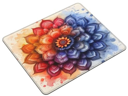Tappetino Mouse mandala Mouse Pad, Tappetino Mouse Gaming, Tappetino Mouse Piccolo,mouse pad per Computer Antiscivolo e Impermeabile con Bordi Cuciti per Giochi/ufficio/Casa Regalo 240x200mm J-43