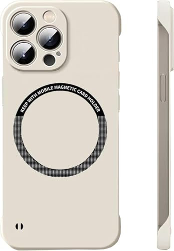 FAOMSEBS MagSafe - Custodia per iPhone 12 Pro Max (sensazione di metallo nudo) [rapida dissipazione del calore] [forte magnetico] custodia sottile senza bordi per iPhone 12 Pro Max, custodia MagSafe