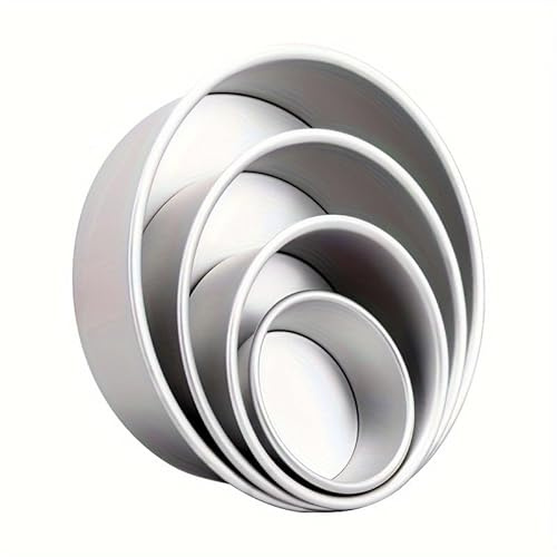 Honfitat Stampo rotondo in alluminio da 10-30,5 cm, fondo solido, stampo per torte in chiffon per torte in lega di alluminio, stampo per torte da forno per la casa (28 cm)