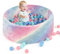 DREAMADE Piscine à Balles pour Bébé, 86 x 30 cm, Piscine Ronde Phosphorescente avec 200 Balles, Lavable en Machine, pour Chambre des Enfants (Multicolore)