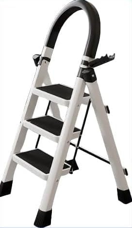 Escabeau 3 Marches Pliant,Marchepieds escamotables,Échelle en Aluminium,Marche Pied Pliable Antidérapantes,Escabeau Escamotable Légères,pour la Maison et Bureau Charge 152 kg