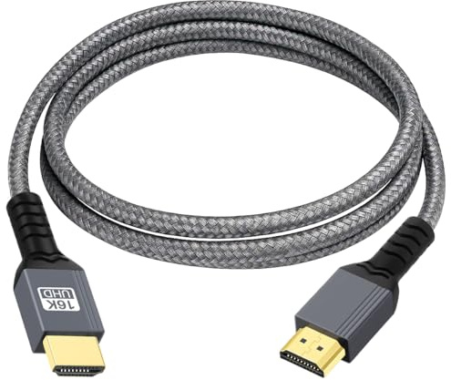 HUHANGGod 16K 96Gbps HDMI 2.2 Cable (1 meter) | 16K@60Hz 12K@120Hz 8K@240Hz 4K@480Hz HDMI Cord, HDCP 2.3 & HDR10 HDMI Cables for PS4 SetTop Box HDTVs Projectors