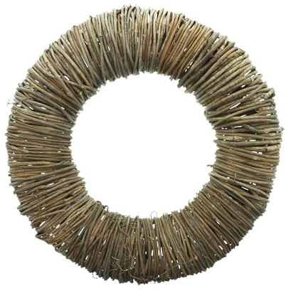 FRANK FLECHTWAREN Kranz Natur, Rattan, Metall Maße: Ø 36 x 9 cm, Innen-Ø 18 cm