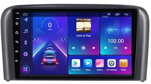 ADDUE Für Volvo S80 1998-2006 Android Auto Stereo 9 Zoll GPS-Navigation Touchscreen Unterstützung Autoradio AM/FM/RDS Spiegel Link BT Freisprechfunktion Lenkradsteuerung