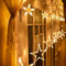 Avoalre Christmas Star Window Lights 2M 12Stars 138LED Mains Powered Warm White Star Curtain Lights with 8 Modes IP44 Waterproof Christmas Star Fairy Lights for Home Bedroom Christmas Wedding Party