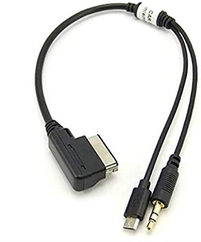 Mercedes Benz MMI Music Interface Cable Android Micro U-S-B Charing Adapter & 3.5mm Aux Cord for Huawei Nokia