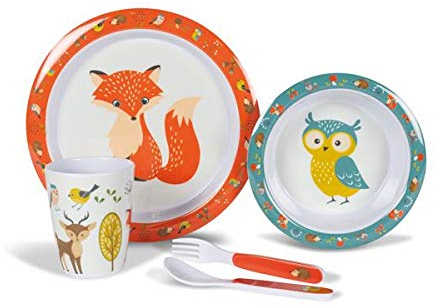 kampa Woodland Creatures Childrens Melamone Set