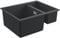 GROHE K500 Composite Sink, 555cm, Granite Black, Top-Mounted, 15 Bowls, with Overflow 31648AP0