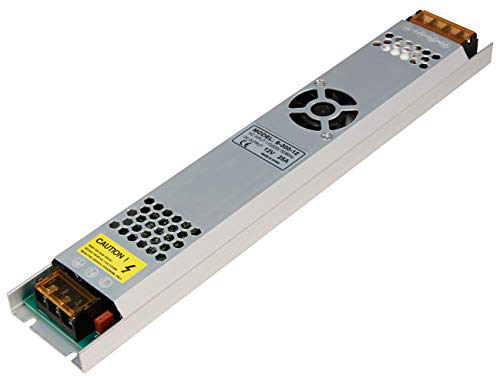 McShine LED-Trafo 12V DC – elektronisches Netzteil 300W, 220–240V Eingang, Schraubklemmen, 2 Ausgänge, IP20 – Kurzschluss- und Überspannungsschutz