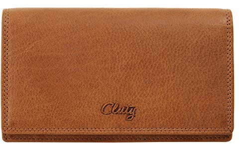 Cluty Geldbörse Echt Leder Damen | cognac | 020350