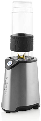 Orbegozo BV 7500 – Batidora Blend & Go, cuchilla de titanio, dos vasos, pica hielo, recoge cables, libre de BPA, 300 W