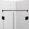 Stabilisationsstange für Eck-Duschen, Haltestange Glas-Glas, Stabilisator Runddusche (100cm, Schwarz)