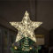 Toyvian Weihnachtsbaumspitze, Weihnachtsschmuck, beleuchteter Draht, Weihnachtsbaum-Stern für Weihnachtsbaumschmuck (30,5 cm, goldfarben)