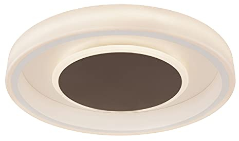 Globo Deckenleuchte GOFFI Metall weiß, Acryl opal, Metall braun