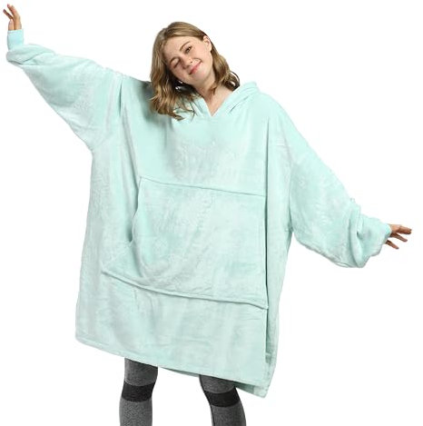 Catalonia Classy felpa con cappuccio oversize, felpa coperta gigante con Ampia Tasca Frontale, coperta con maniche, felpa oversize pile, Regalo per adulti, donna, adolescenti, fidanzata, moglie