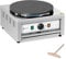 Royal Catering Crepera Máquina de Tortitas RC-CMS01 (Diámetro: 400 mm, 3.000 W, 0-300 °C, Acero inoxidable/hierro fundido revestido de teflón)