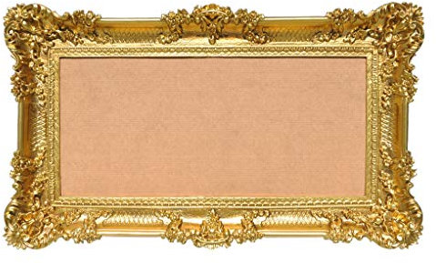 Marco de estilo barroco de estilo vintage Shabby Chic Foto póster 96 x 56 cm (Ouro)