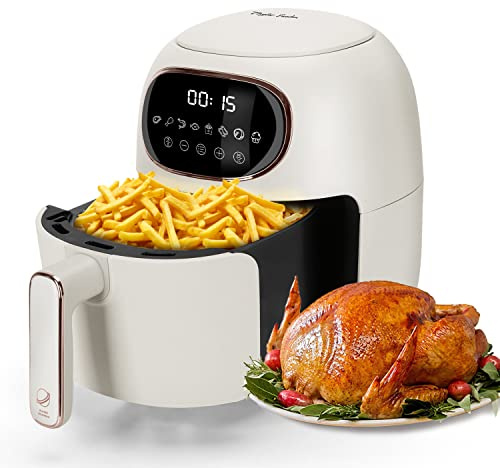 Taylor Swoden 3L Small Air Fryer, Compact Air Fryers Oven with 8 Preset Digital Display, 60 Min Timer and Adjustable Temperature Control for Healthy Oil Free Cooking, 1300W, Cream - Ava