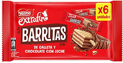 NESTLÉ EXTRAFINO barritas de chocolate con leche 6x18g