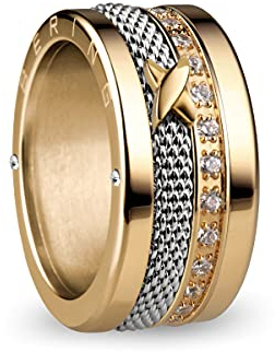 BERING Austauschbar Ringkombination für Damen in Gold & Silber mit einzigartigem Twist- & Change System, Memel