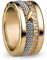 BERING Austauschbar Ringkombination für Damen in Gold & Silber mit einzigartigem Twist- & Change System, Memel