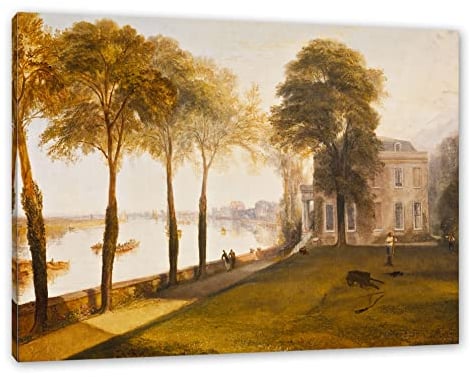 Pixxprint William Turner - Mortlake Terrace Early Summer Morning, Größe: 100x70cm, Leinwandbild, fertig gespannt, Wandbild, Dekoration, Kunstdruck, kein Poster