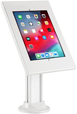 Maclean MC-908 Tablet Tischhalterung Diebstahlsicherung Kompatibel mit 9.7”/10.2”, iPad, 10.5”, Air/iPad Pro, 10.1, Samsung Galaxy, Tab A (2019) (Weiß)