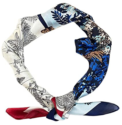 FAIRYGATE Silk Scarf for Women UK Hijab Satin Bandana Neck Head Hair Square Scarves Neckerchief Headwear Fashion Paisley Bandanas 96014