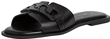 Tamaris Damen Slipper, Frauen Slip On,Businessschuhe,Anzugschuhe,elegant,Office,Freizeit,Slipper,Mokassins,Halbschuhe,Black Leather,40 EU