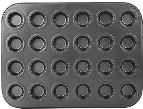 Alvinlite Premium-Antihaft-Mini-Muffinform, Mini-Cupcake-Form, 24 Mulden, Stahl