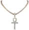 BISONBLUE Halskette Herren Anhänger Chain Ketten Dame Geschenk Männer Hip Hop Ankh Kreuz Anhänger Halskette Mit 4Mm Tennis Kette Iced Out Bling Halsketten Hiphop Mode Geschenk