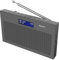 Portable DAB/DAB+ Digital Radio | 15H Battery and Mains Powered | Kitchen FM Radio, 20 Presets | LED Display, 3.5mm Headphone Jack | Dual Alarm with Sleep Timer Function | MAJORITY Histon (Charcoal)