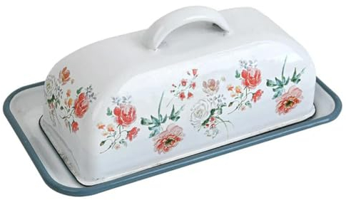 Butterdose mit Deckel, anwendbar auf nicht beschädbare Metallbehälter der Werkbank, Geschirr im Retro-Darmhouse-Stil