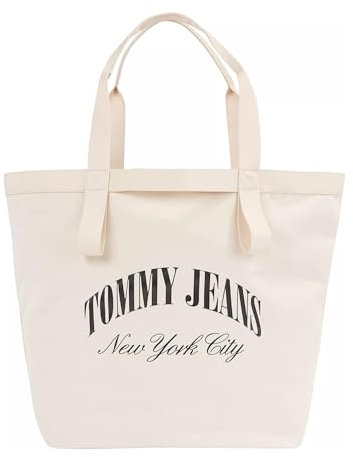 Tommy Hilfiger Damen Handtasche Tasche Shopper TJW Hot Summer Tote Beige AW0AW15953