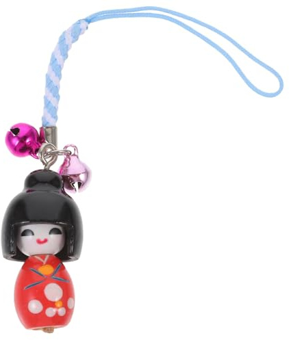 Homoyoyo Porte-clés En Forme De Poupée Kimono Style Décoration De Marionnette En Bois Pour Porte-clés
