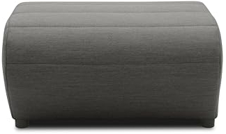 DOMO. collection Outdoor Polsterhocker Borkum, Hocker wetterfest, Gartenmöbel, Gartensofa, Gartenhocker, 73 x 63 x 40 cm (BxTxH), anthrazit