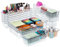 GRANDAT® 25 Stücke Schubladen organizer mit 4 Größen-Klar Kunststoff ordnungssystem Schminktisch Organizer Einsetzbar für Badezimmer Drawer schreibtisch für Küchen Schmuck Schlafzimmer Büro bad Makeup