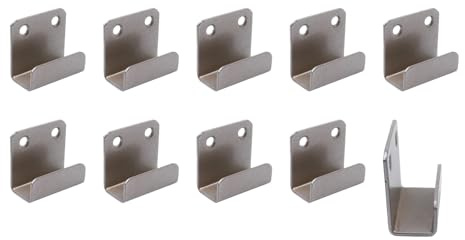 Coshar Lot de 10 supports de fixation en acier inoxydable pour carreaux en céramique, affiches, miroirs, largeur intérieure de 15 mm, couleur or rose