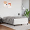 WRJENFSC Jugendbett Bettgestell gepolstert Gästebett Boxspringbett Weiß 120x200 cm Kunstleder Geeignet für Wohnzimmer, Dachgeschoss, Wohnung