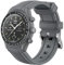 Armband für Omega x Swatch MoonSwatch 20mm, weiche Silikon Omega X Swatch Moonswatch Speedmaster Ersatzband ohne Lücken, gebogenes Moonswatch Swatch Armband für Männer Frauen (Dunkelgraue weiße Linie)