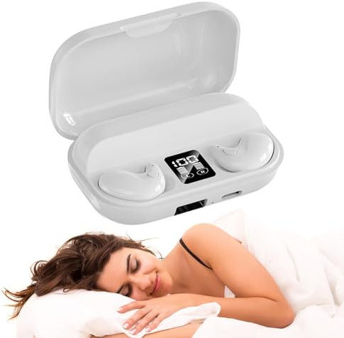 Invisible Sleep Headphones Mini Small Wireless Earbuds for Sleeping White Pink Earphones for Small Ears Kids Earbuds Bluetooth Sleep Ear Phones Bluetooth Headphones Noise Cancelling Ear Buds Wireless