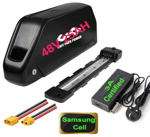 (UK Warehouse) Unit Pack Power 48V 25Ah Shark Ebike Battery