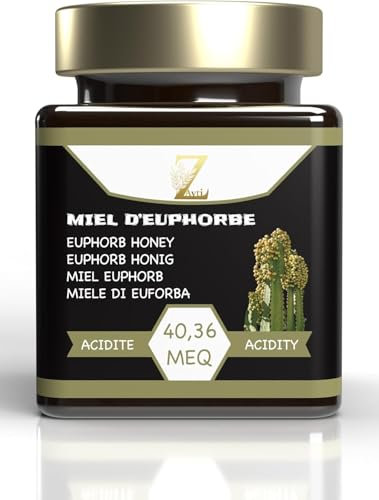 Le Miel d'euphorbe du Maroc 100% Naturel, Récolté dans la Région de Souss Massa Draa, un miel Rare et unique pot de 300g