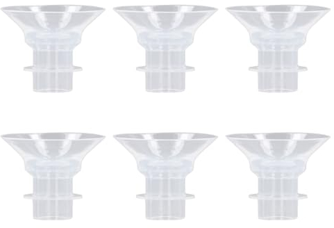 6 Pcs Flange Inserts, 13/15/17/19/21mm Silicone Wearable Breast Pump Flange Insert Kit for 24mm Most Pumps, Pumping Breastfeeding Essentials (15MM)