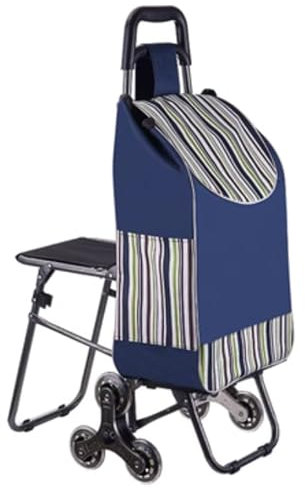 HARIPYER Treppensteiger-Sackkarre, tragbarer Einkaufswagen, große Kapazität, zusammenklappbar, für Zuhause, Geschäft, Garage, kann 150 kg tragen