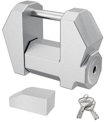 DEEAGLE Trailer Coupler Lock, Heavy Duty Trailer Hitch Lock, 1/4 Diameter, 1-1/5 Wingspan for Trailer Boat RV Truck Car Coupler with